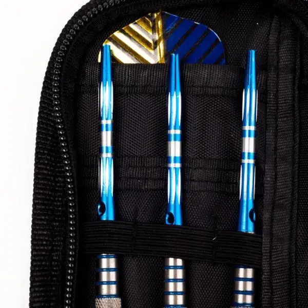 Deluxe Oxford Cloth Dart Case Portable Zipper Dart Bag with Storage Pockets for Steel Tip Soft Tip Darts