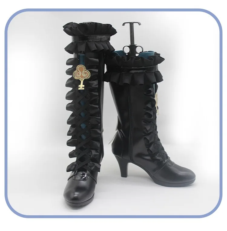 Herta Cosplay Schuhe Spiel Honkai Star Rail Cosplay Requisiten PU Leder Schuhe Halloween Karneval Stiefel Nach Maß