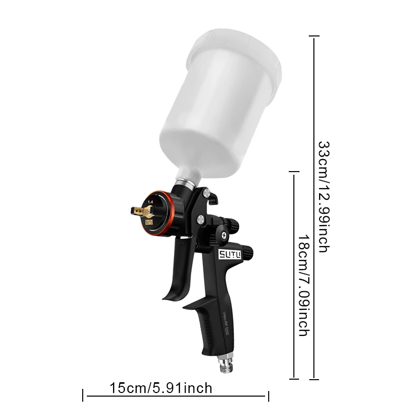 The 5200 Black Spray Gun Features High Atomization for Fine and Uniform Spraying, Making It Suitable for Automotive Painting