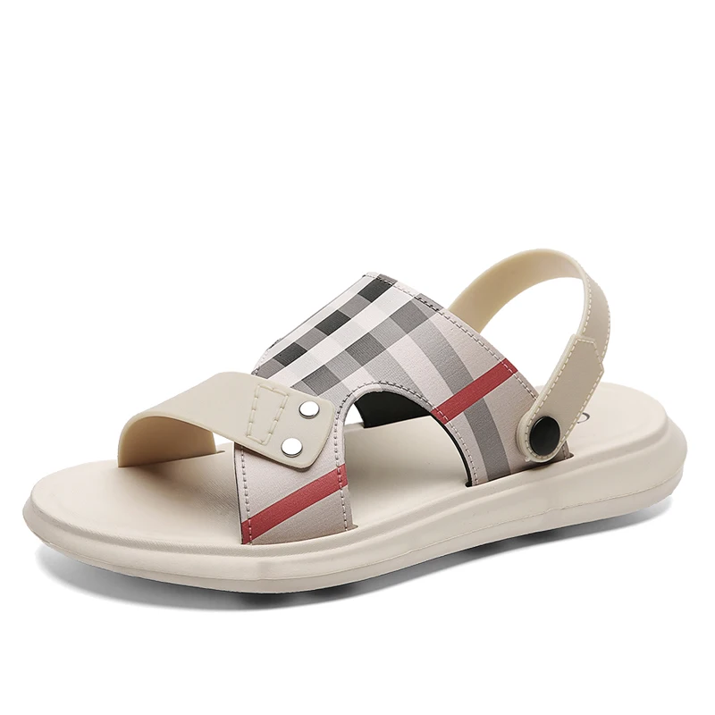 

Sandals Men's 2026 New Summer Casual Beach Shoes Indoor and Outdoor Wear Two-Wear Lightweight One-Line Sandals