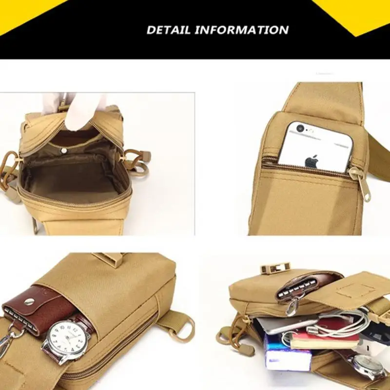 Emergency Chest Bag Trekking Pack Sports Bag Shoulder Bag Crossbody Pack Assault Pouch for Hiking Cycling Camping