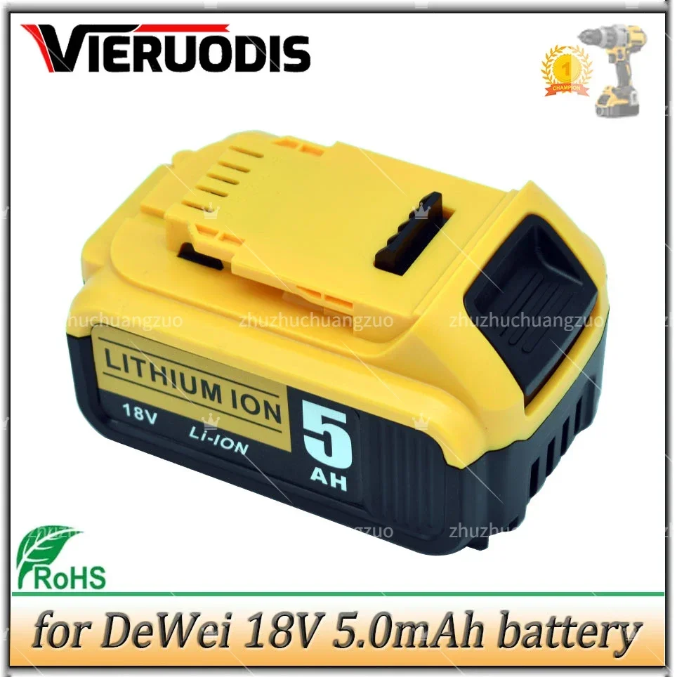 

100% Compatible For DeWalt 18V/20V 6000mAh Rechargeable Power Tools Battery with LED Li-ion Replacement DCB205 DCB204-2 DCB206