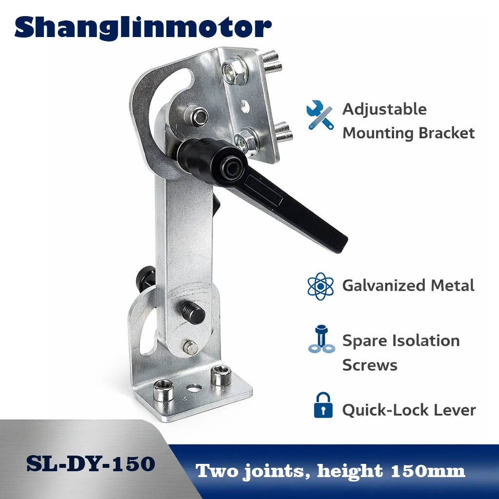 Heavy Duty Adjustable 180° Dual Joint Mounting Bracket with Quick Lock Lever 5mm Steel Universal Support Stand