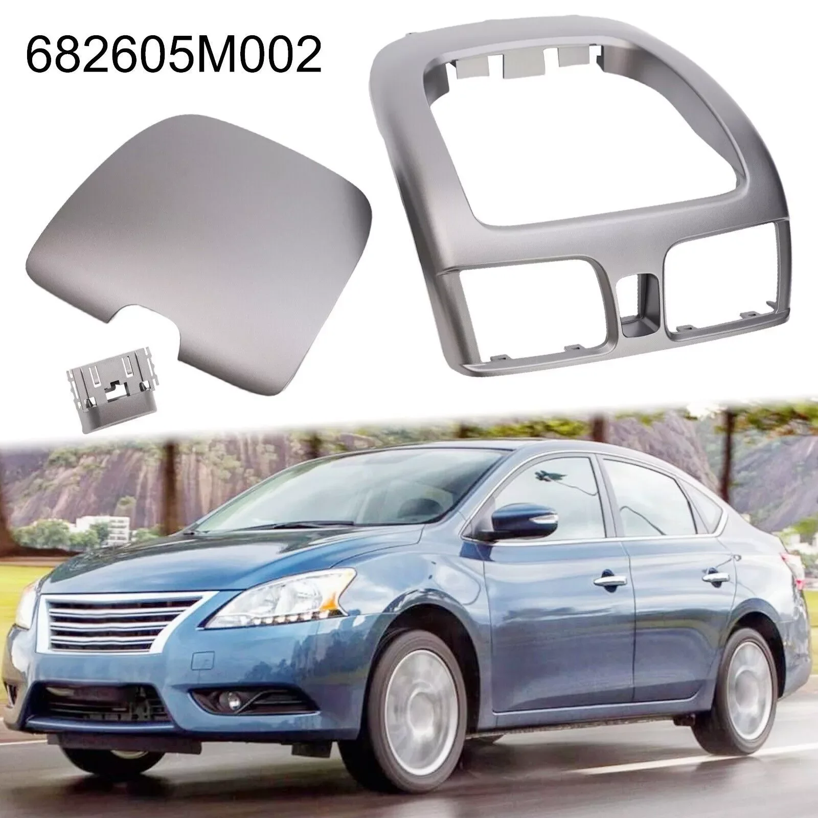 For Nissan Sentra Sunny Center Dash Air Vent Cubby Storage Hazard Switch 682605M002 Central Dashboard Air Vent Outlet