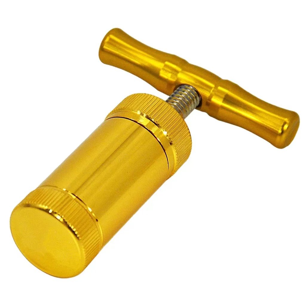 Non-slip silicone Aluminum Spice Hand Crusher Pepper Mill Handmade Smoking Press Accessories