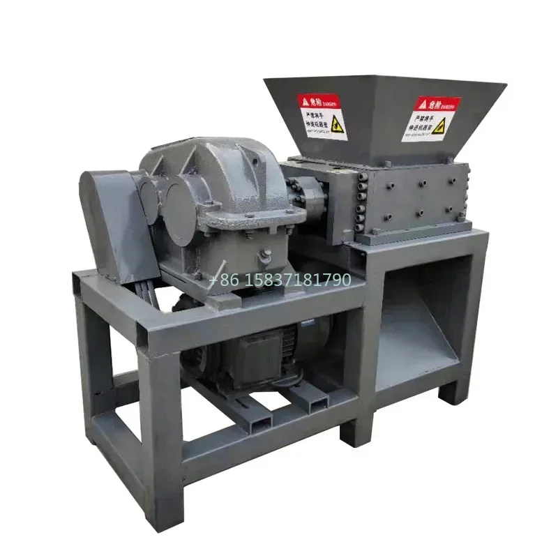 Crush Plastic Shredder Machine Single Shaft Shredder Scrap Tire Recycling Production Line Tyre Grinding Blade Film Shredder