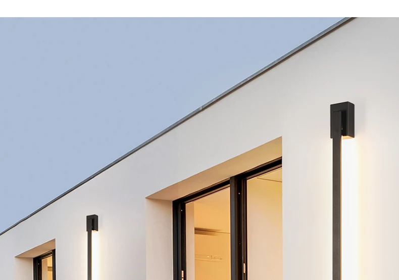 

Умный диммируемый уличный настенный светильник черного цвета, современный светодиодный светильник с защитой IP65, управление через приложение, для сада и дома