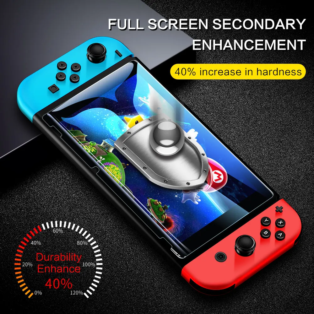 SmartDevil Screen Protector for Nintendo Switch Full Cover HD Tempered Glass for Switch Lite NS OLED Protective Film Accessories