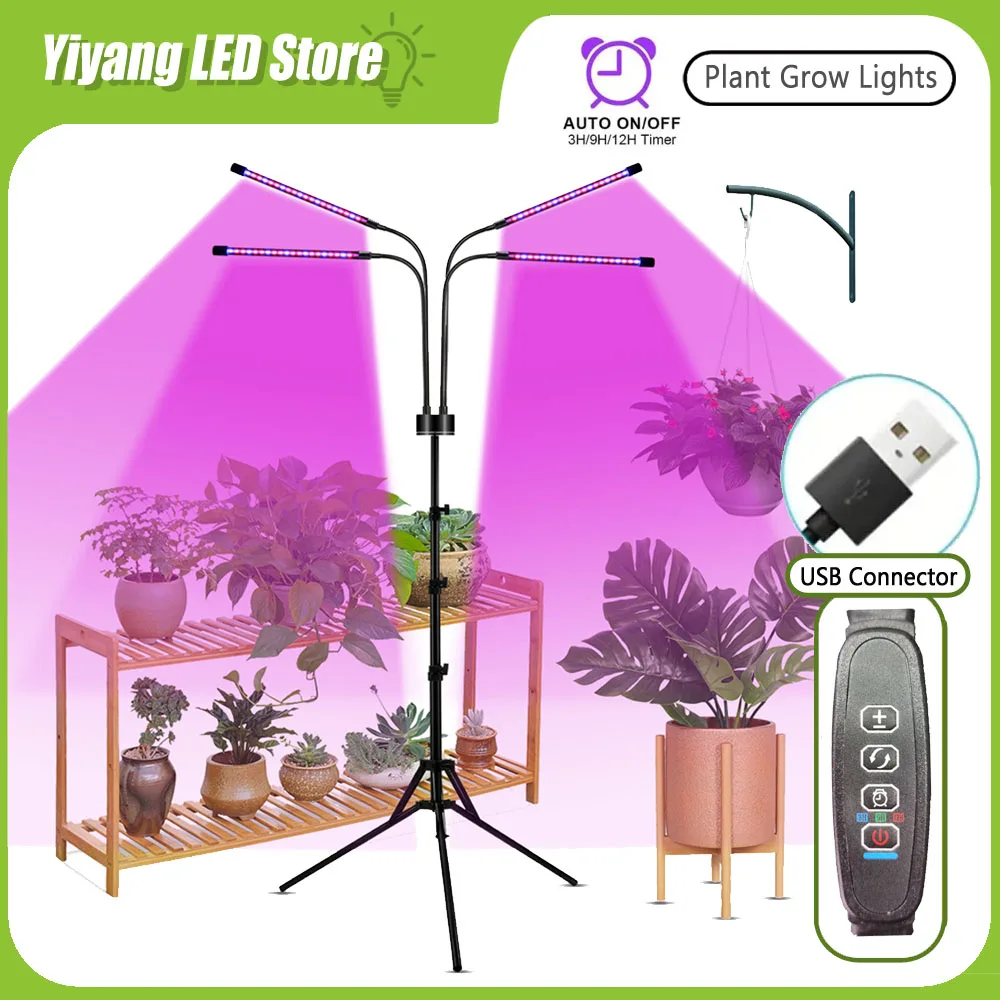 usb full spectrum led plant growth lamp hidroponia bulb timing escurecimento para plantas de interior flor phytolamp grow box bracket 01