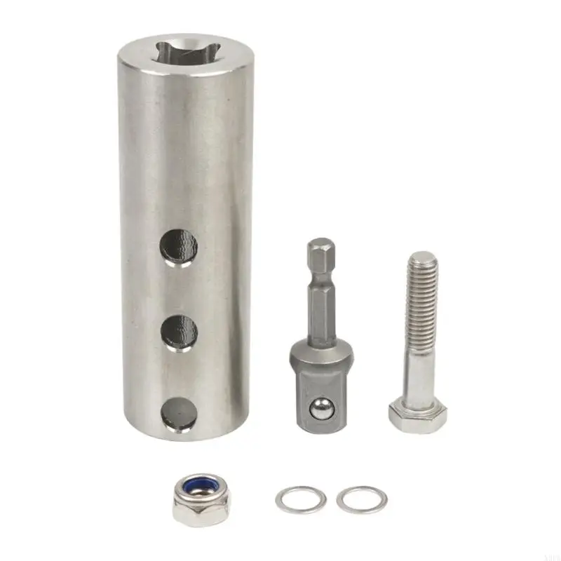 

X9FA Trailer Jacks Cranks Adapter for 1In Shafts Stainless Steel Electric Drill Use