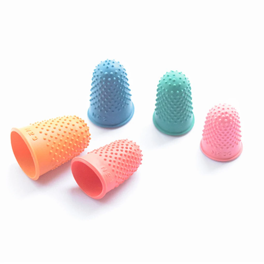 Fingertips Covers Anti-fingerprint Protector Anti-slip Kit Gloves Elastic Guard Sleeve Money Counting Pages Turning Pink XS