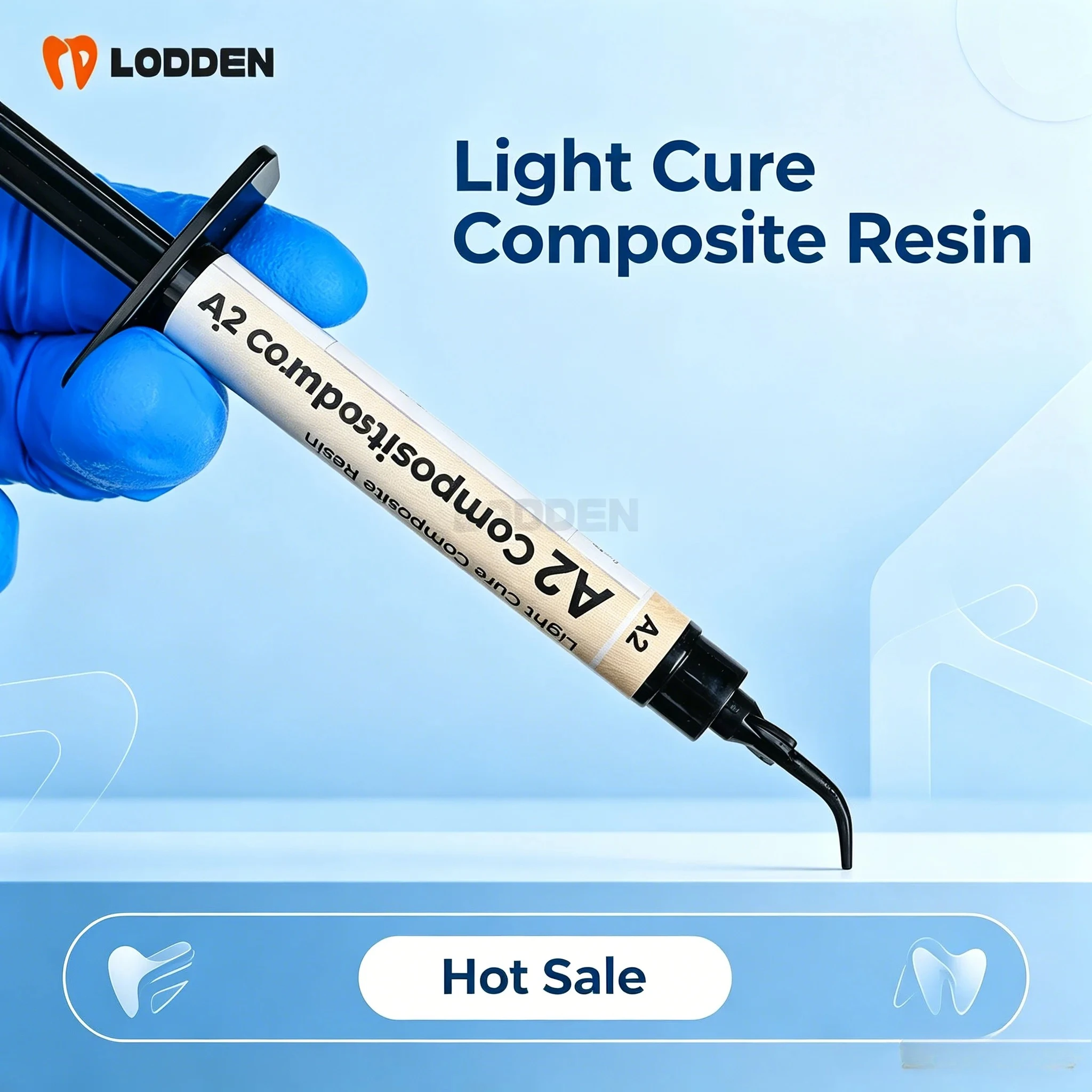 Lodden 5g Flowable Light Cure Composite Resin Gingival Material Metal-Faced Crown Dental Lab Accessories