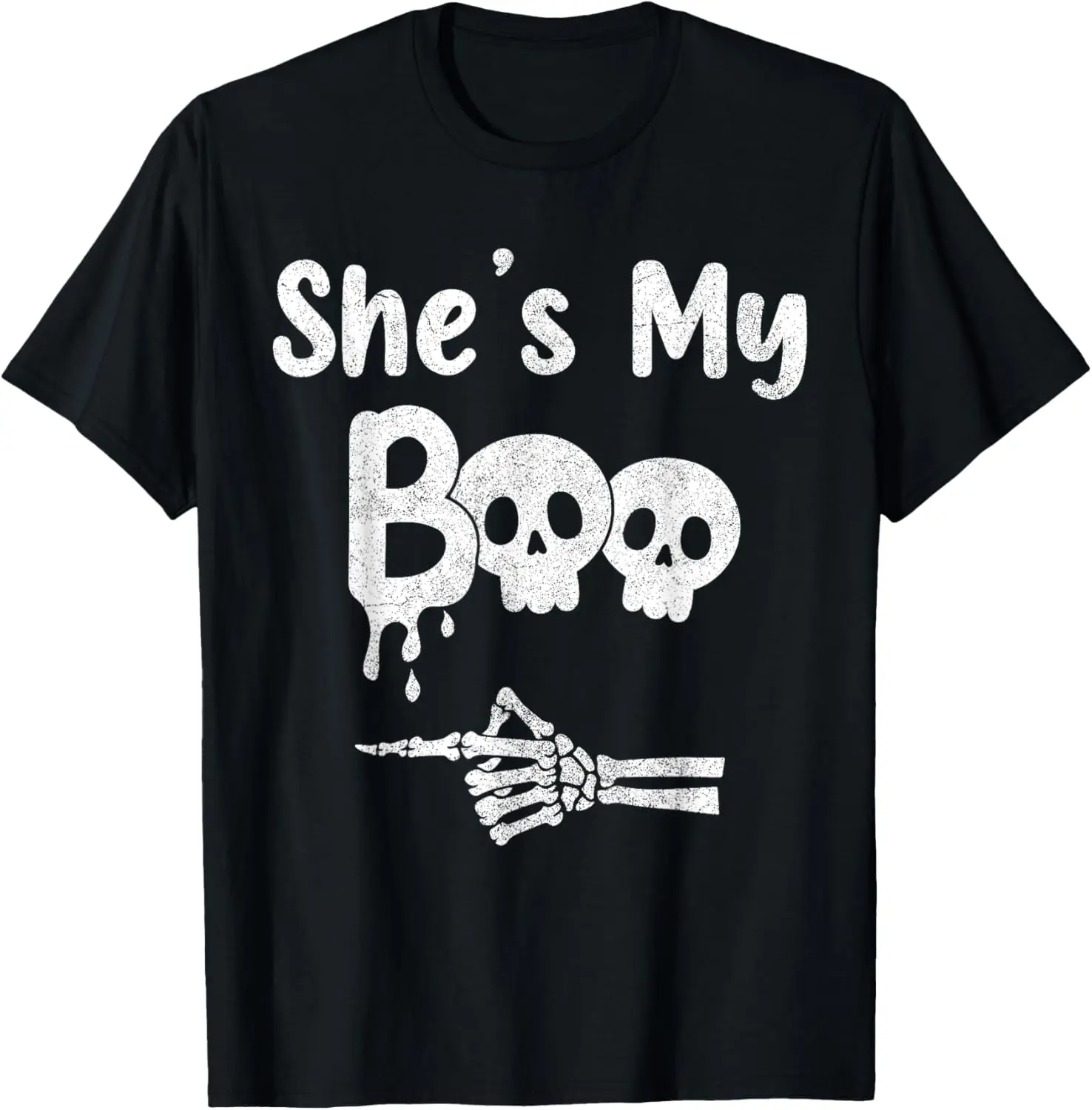 

Одинаковые пижамные пары на Хэллоуин, футболка She’s My Boo с черепом