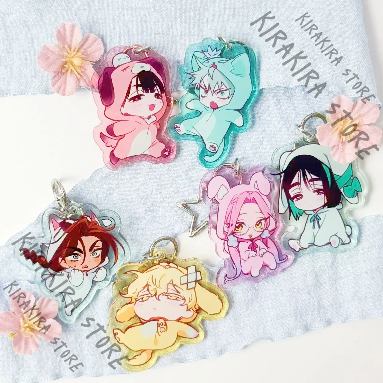 

Alien Stage Till Ivan Hyuna Luka Mizi Sua Pajama Party Acrylic Pendant Star Keychain Cosplay Fangoods Hang Drops Cute Ornaments