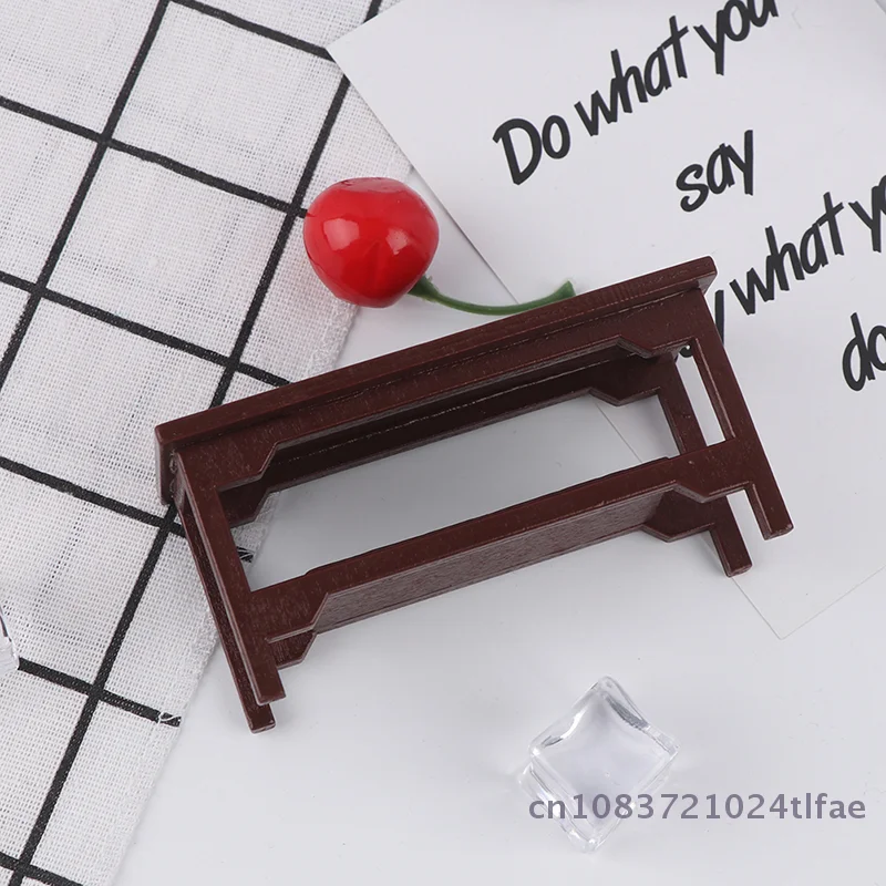 1 ピース 1/12 ドールハウスミニチュアレトロ木製コーヒーテーブル家具おもちゃアクセサリー