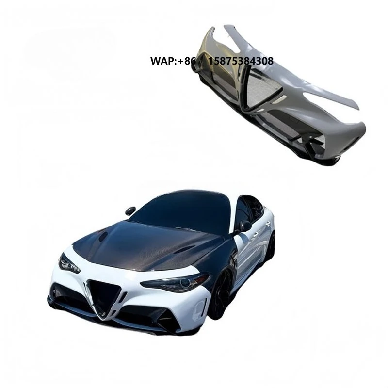For Giulia upgrades GTAm wide-body bumper and fender carbon fiber body kit
