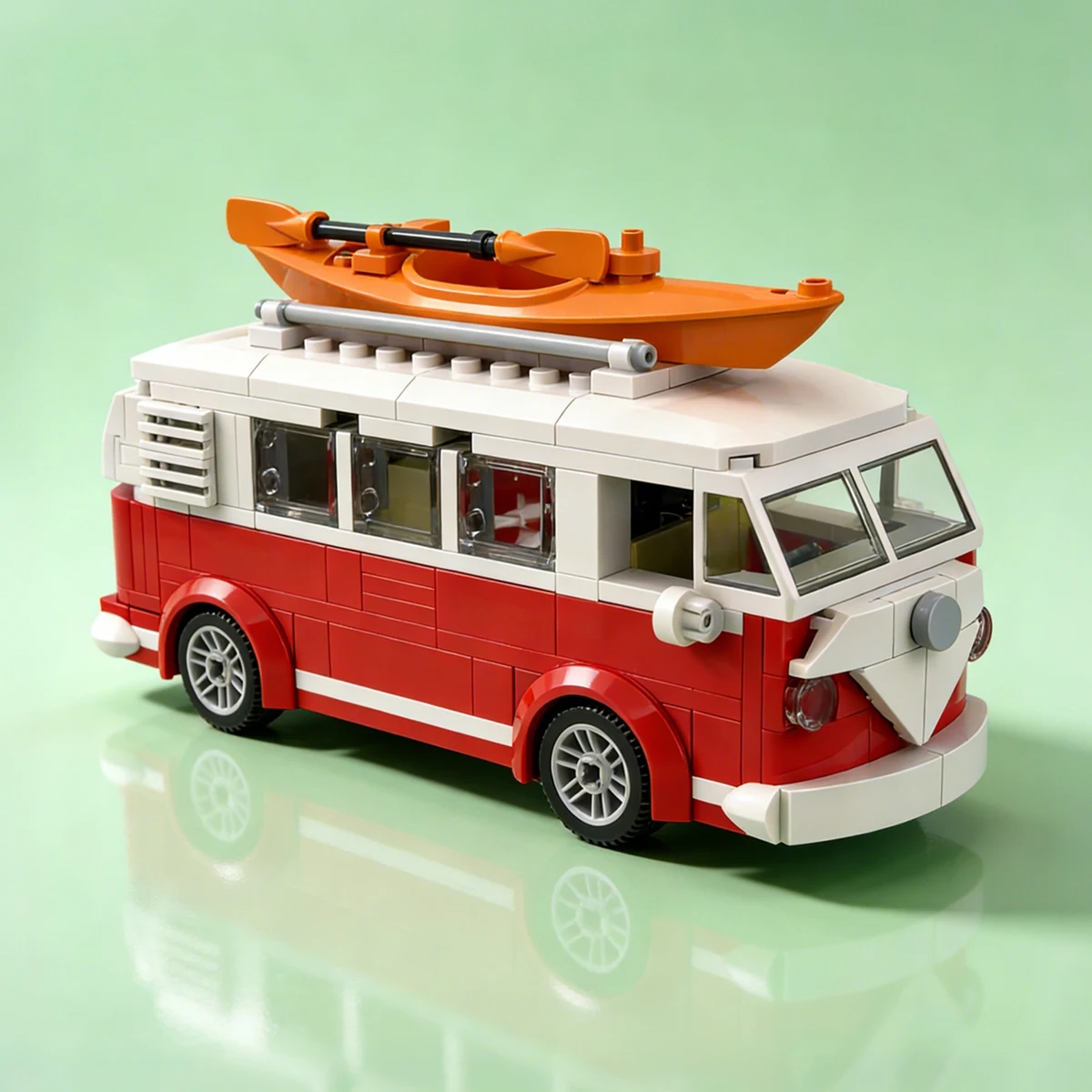 Technical T1 Building Blocks Van Vehicle  Model  Camper Car MOC Toys For Toy Gifts City Car Bricks view 3
