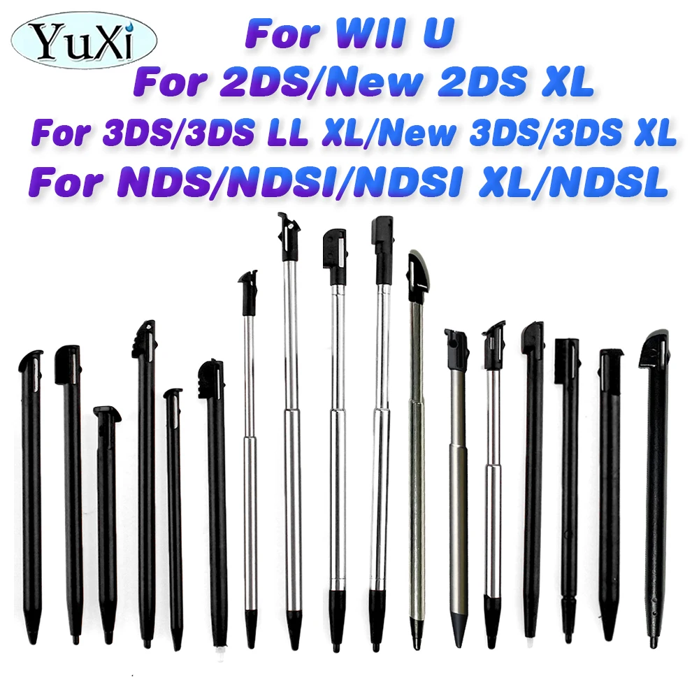 1 piece Stylus Touch Screen Pen For 2DS 3DS New 2DS LL XL New 3DS LL XL Metal Plastic Black Pen For NDS NDSI XL NDSL WII U