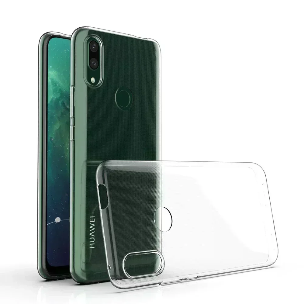 

Прозрачный чехол для телефона Huawei P20 Lite Y6 2019 Y5 Y6 Y7 Y9 2018 Y9 Prime 2019 Y5P Y6P Y7P, силиконовая мягкая прозрачная задняя крышка из ТПУ