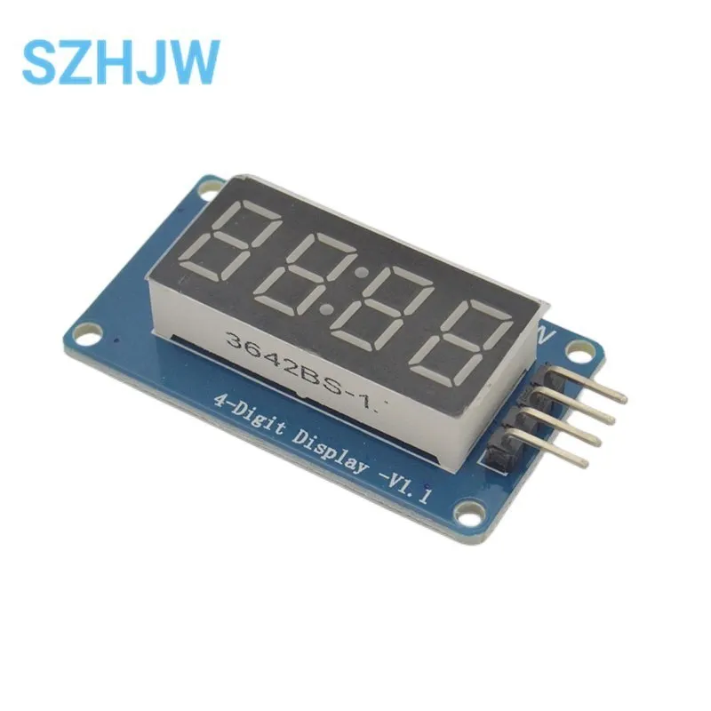 Módulo de pantalla LED TM1637 para Arduino, 7 segmentos, 4 Bits, reloj de 0,36 pulgadas, tubo de ánodo rojo, paquete de cuatro tarjetas de controlador de serie, 1/5/10 Uds.