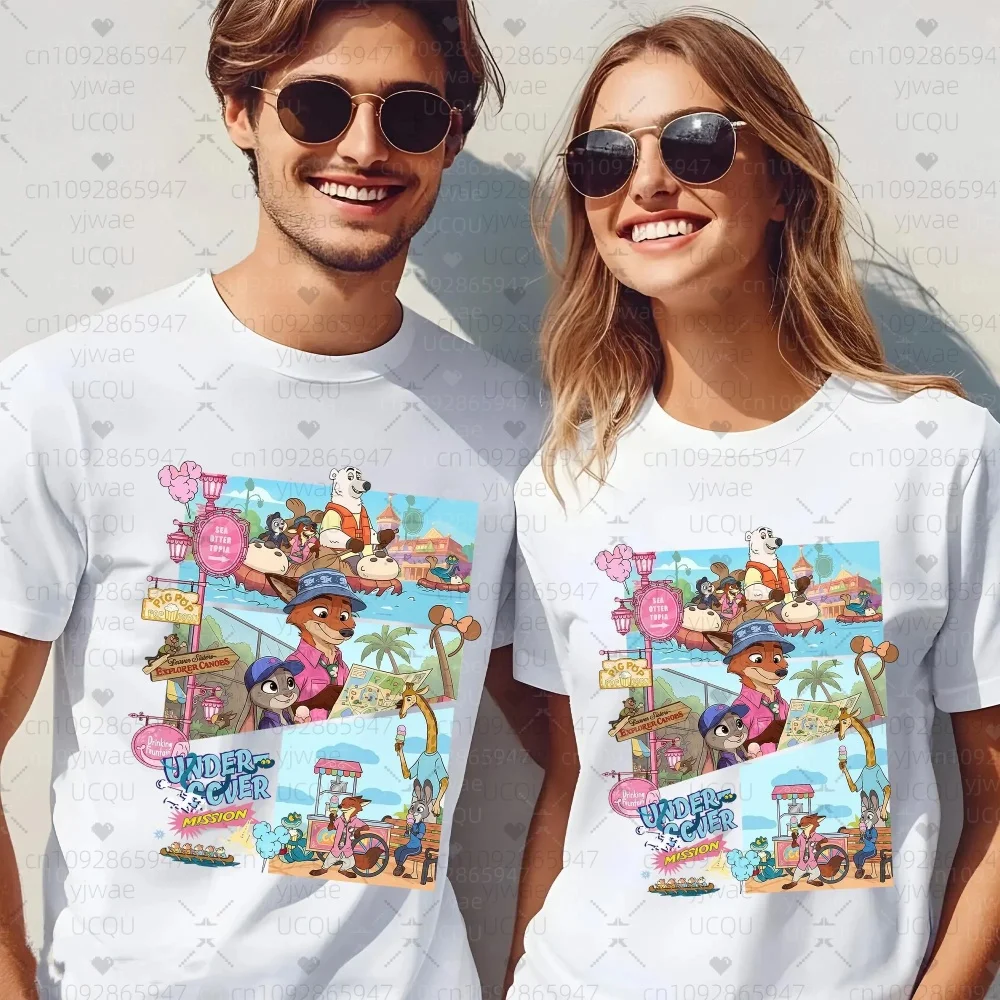 تي شيرت Zootopia 2 للرجال 2025، قمصان رحلة عائلية من Disney، تي شيرت Zootopia Undercover Mission، Zootopia-2 Walt World،