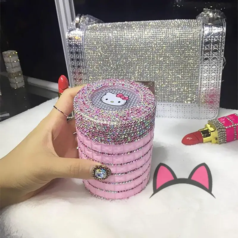 Sanrio Hello Kitty Car Ashtray with Lid Led Light-Up Kawaii Personalized Car Interior Decoration Holiday Gift for Men and Women - view 6