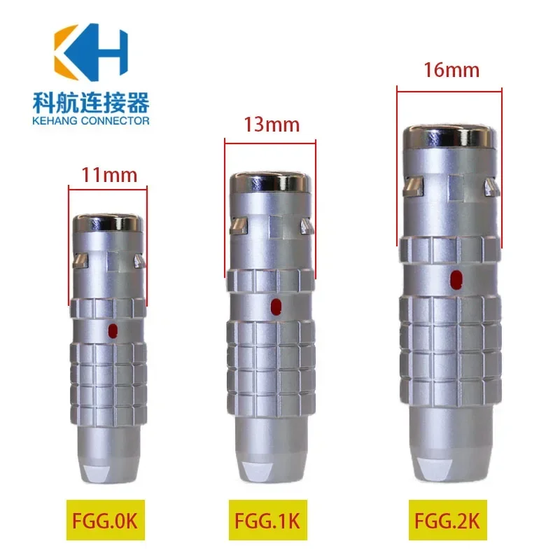 

High Strength Waterproof Connectors Compatible with LEMO ODU FGG.0K 1K 2K 2Pin~26Pin IP68 plug - Perfect for Outdoor Equipment