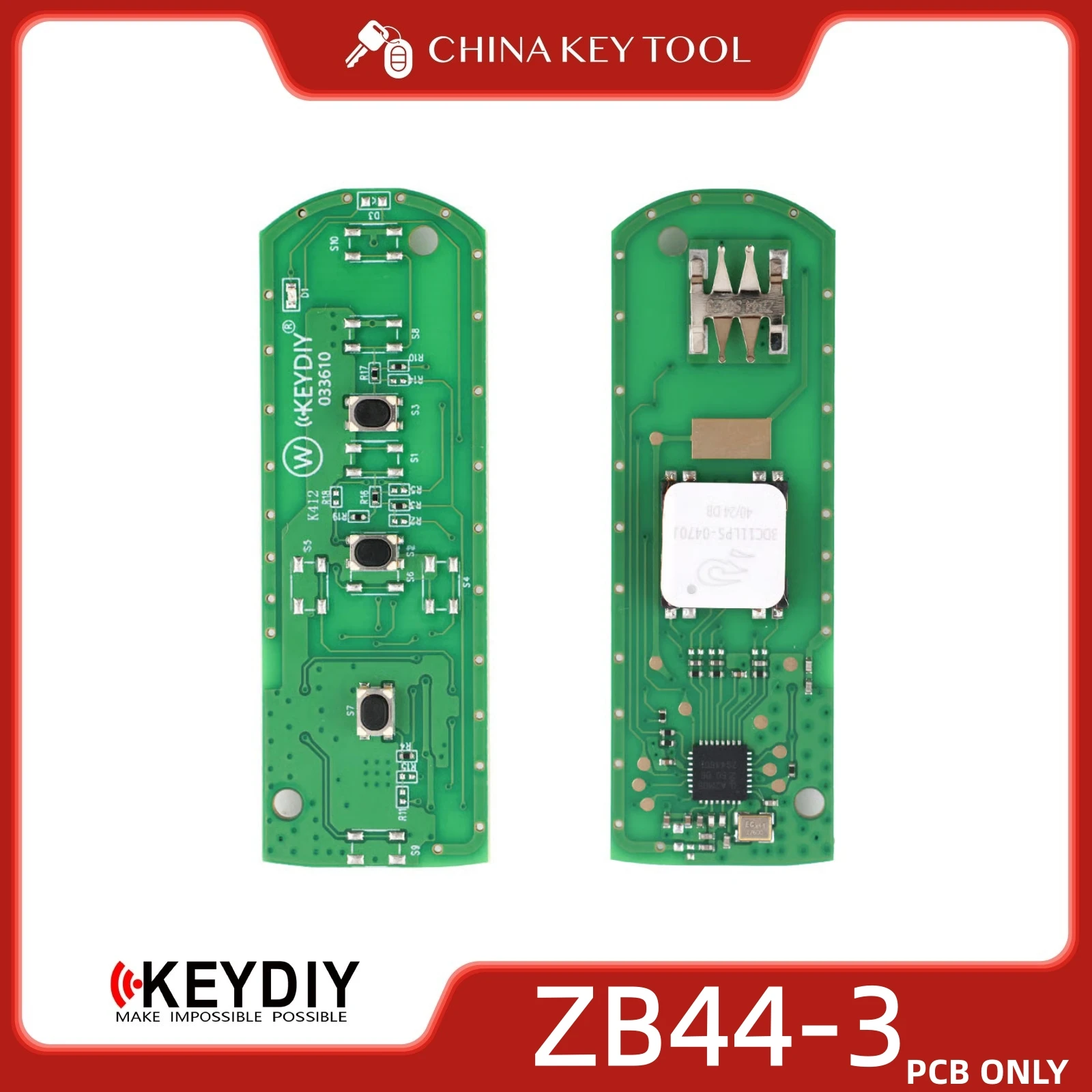 

KEYDIY ZB44-3 Универсальная плата смарт-ключа, совместимая только замена печатной платы