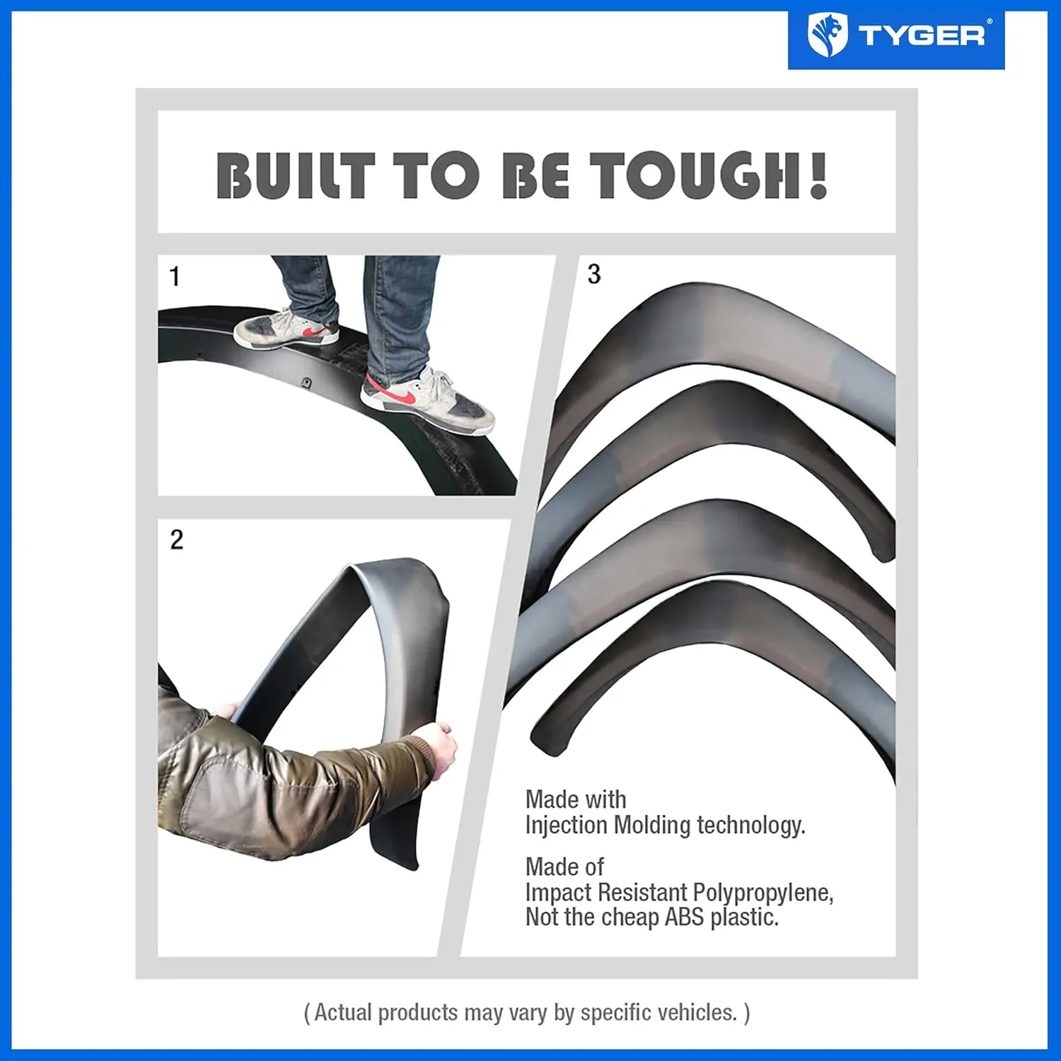 Flares de pára-choque para caminhões Chevy Silverado GMC Sierra 1999-2006, conjunto de 4 peças preto pintável