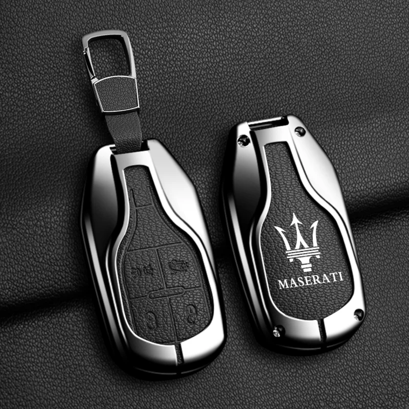 Car Leather Smart Remote Key Case Cover Holder Shell Fob for Maserati Levante Ghibli Quattroporte GT Granturismo GranCabrio