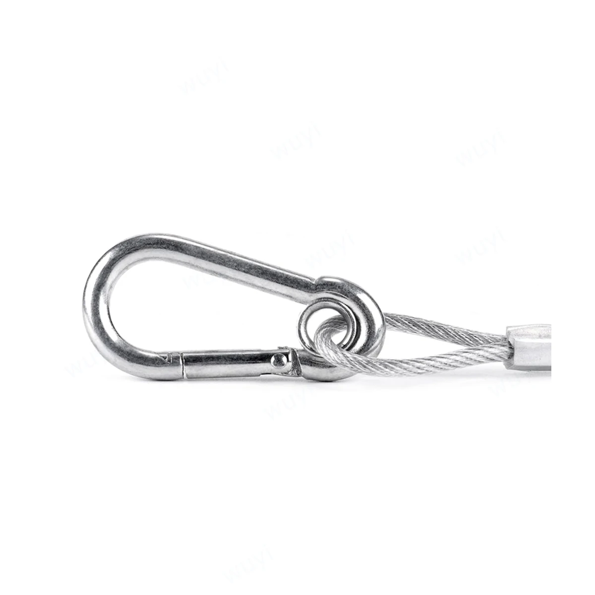10pcs/lot Stainless Steel Security Cable with Snap Hook Buckle Lock Safety Wire with Eyelet Loops for Bike Stage Light Install