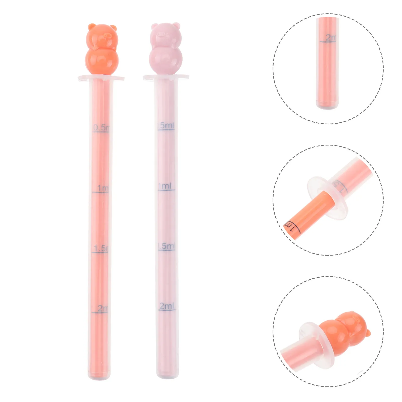 

2Pcs Baby Accessories Medicine Feeding Tool Soft-Tip Cylinder Feeder for Formula Water Or Medications Newborn to 12 Months