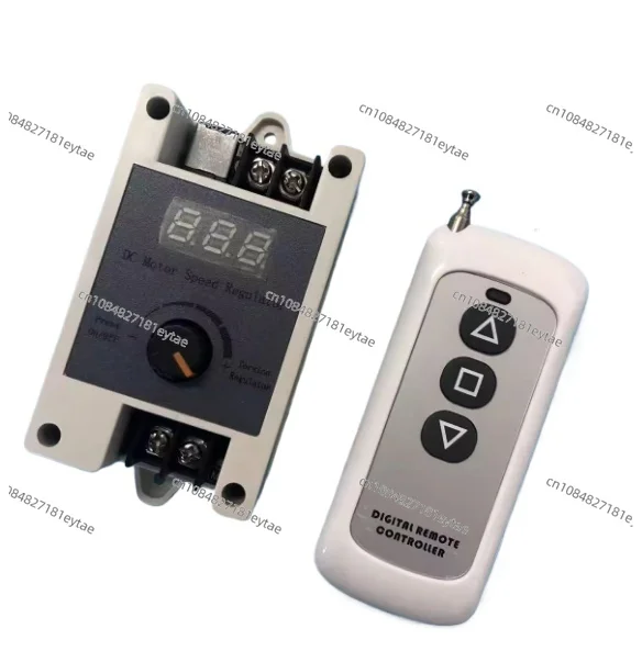 

433M Wireless Remote Control DC Motor Speed Regulator PWM Stepless Speed Switch 5A 12V/24V Motor Controller for Home Automation
