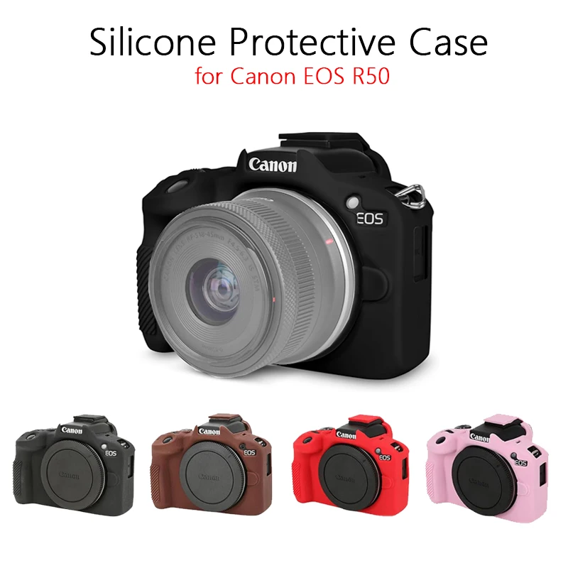 Silicone Protective Case for Canon EOS R50 Waterproof Shock-resistant Silicone Case for Canon R50 Accessories