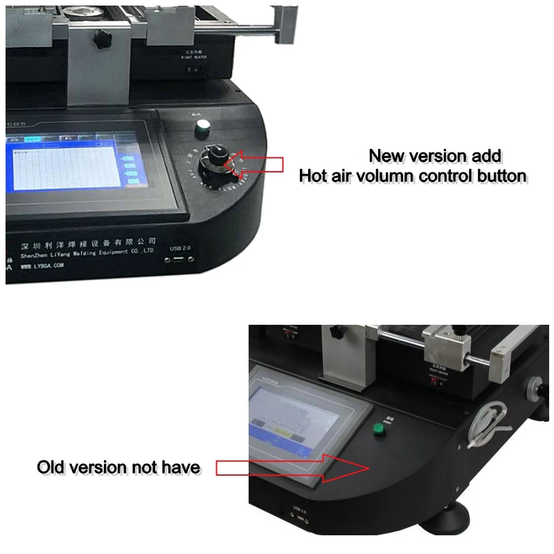 LY-R5830/R5830C Touch Screen BGA Rework Station Hot air 3 Zones For Laptop Motherboard Chip Repair 4500W