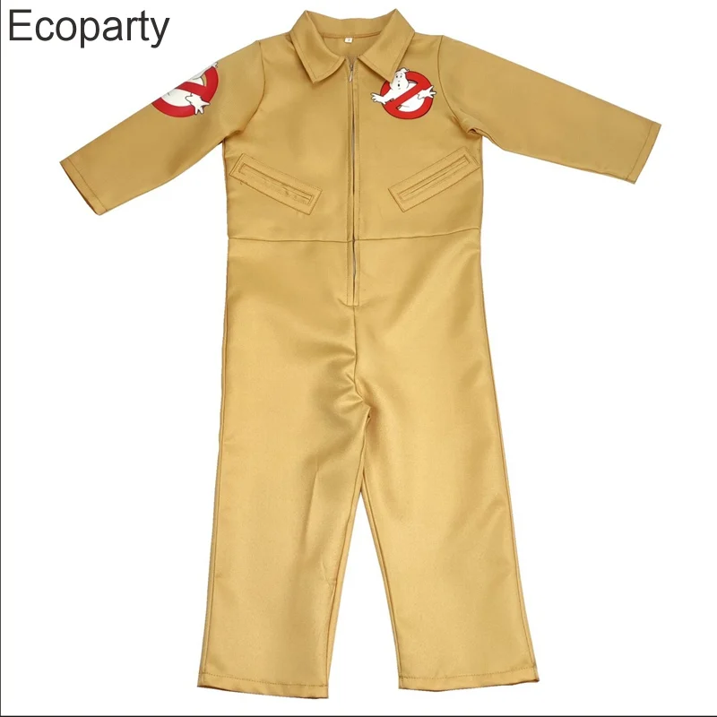 Halloween Children Movie Ghostbuster Cosplay Costume Boy's Jumpsuit Uniform Suit With Bag Carnival Party Outfits For Kids