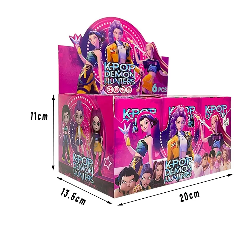 حار أنيمي الشكل K-pop شيطان الصيادين مع صندوق Kawaii بنين بنات هدايا للأطفال المشجعين هالوين عيد الميلاد الشكل الهدايا الزخرفية #3