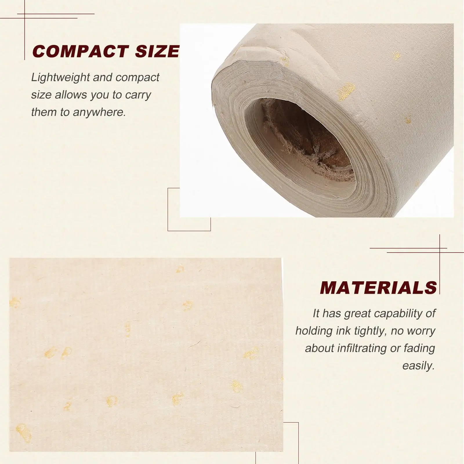 ดิบ Xuan 35 ซม.x 20m กระดาษข้าวสําหรับภาพวาดการประดิษฐ์ตัวอักษรข้าวกระดาษม้วนสําหรับเขียนภาพวาดสีน้ําวาดหัตถกรรมจีน