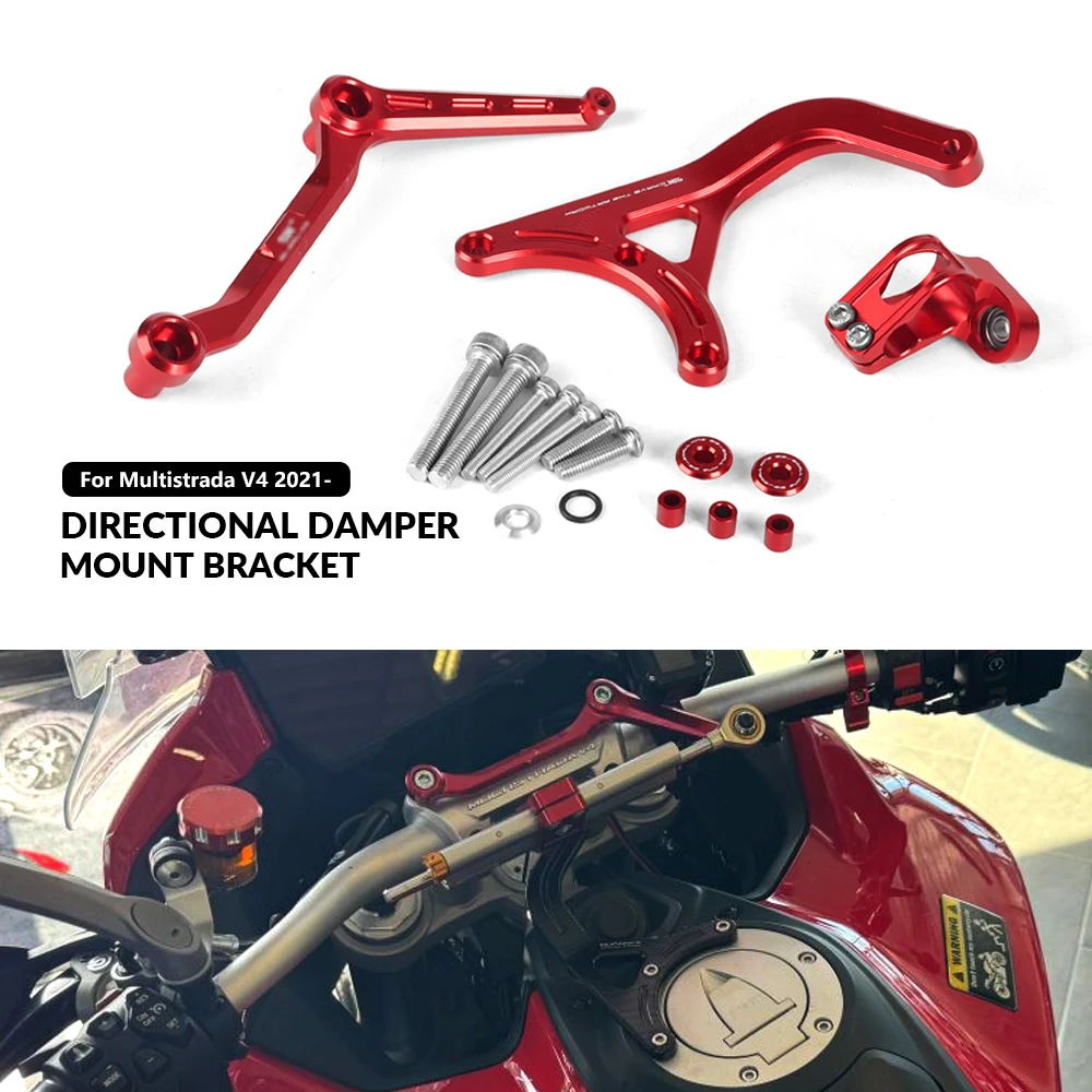 

Для Ducati Multistrada V4 S Pikes Peak RS 2021-2024 новый мотоцикл с ЧПУ, комплект кронштейнов амортизатора рулевого управления