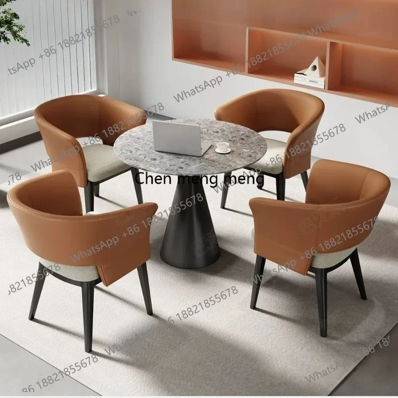 A139 Negotiate table and chair  Sales office Reception room Reception leisure area Beauty salon Super crystal stone round table