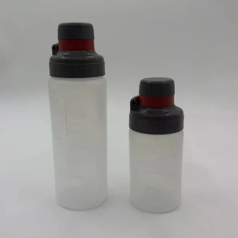 Botella exprimible a prueba de fugas de 3/6 oz con escala, set de botellas portátiles para salsa de ensalada y aceite, contenedor picante para pícnic al aire libre