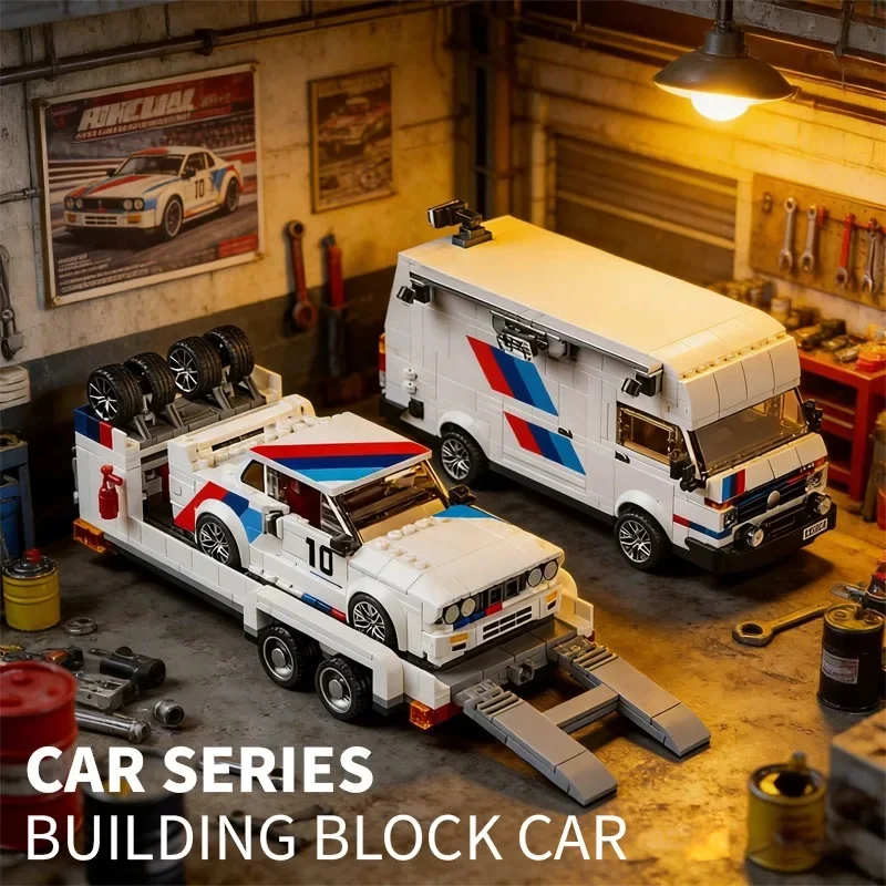 1536 pièces 95021 MOC Blocs de construction techniques blancs RV, modèle de voiture de sport classique à assembler, briques DIY, jouet pour adulte, coffret cadeau de Noël