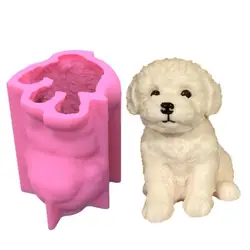 Multi Style Dog Cat Silicone Candle Mold Lovely Animal Pets Schnauzer Shiba Inu Gypsum Soap Ice Baking Mould Home Decor DIY Gift