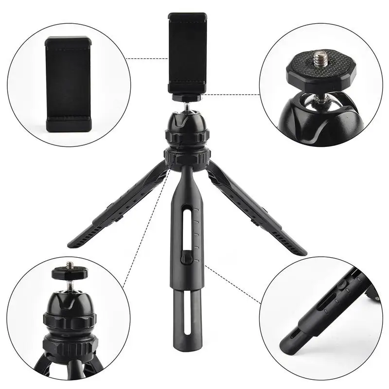 250cm 98in Height Heavy Dury Camera Tripod Stand Trípode Portable Professional Aluminum With Pan Head Clip For Smartphone