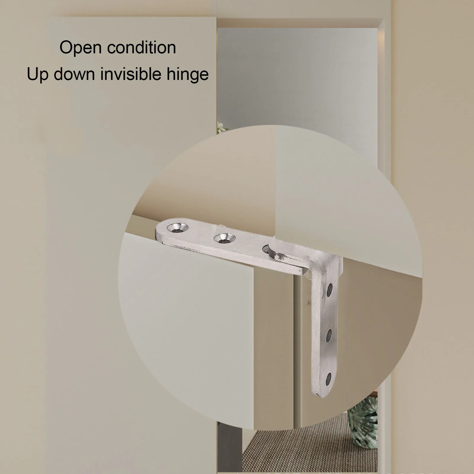 270 Degree Rotating Pivot Hinge Door Pivot Hinges Thickened Left Right Maximum Load 130lbs with Big Screws for Fence Doors