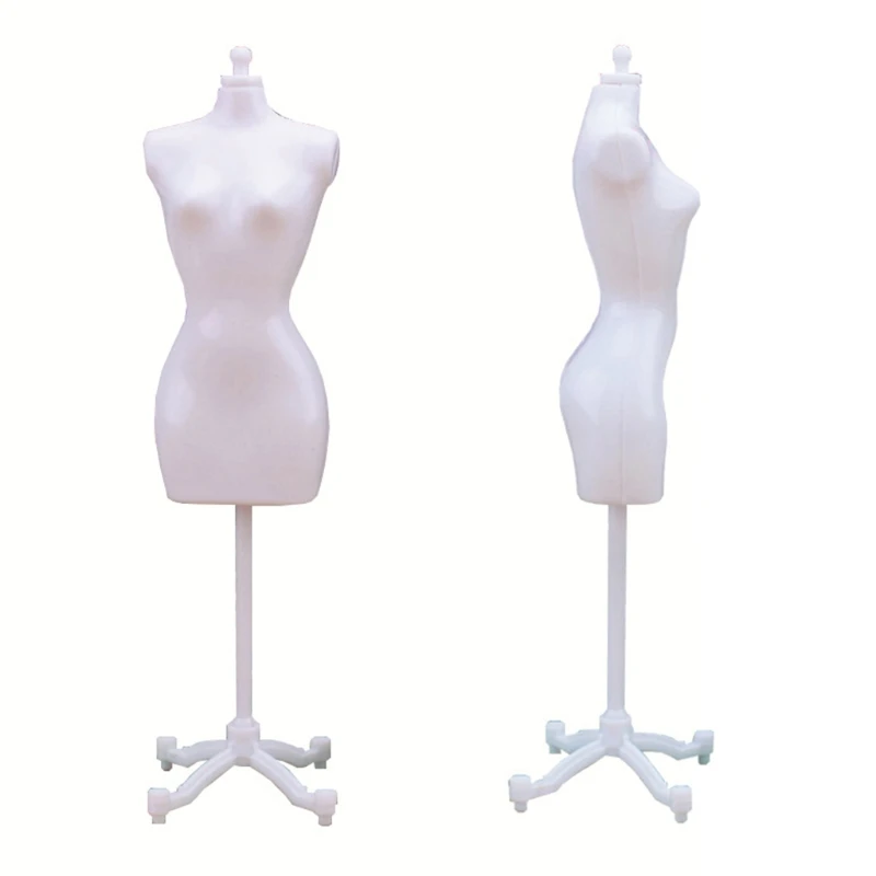 Y1UB Black White Mannequin for Doll Body Holder Female Mannequin Dress Easy to Assemb