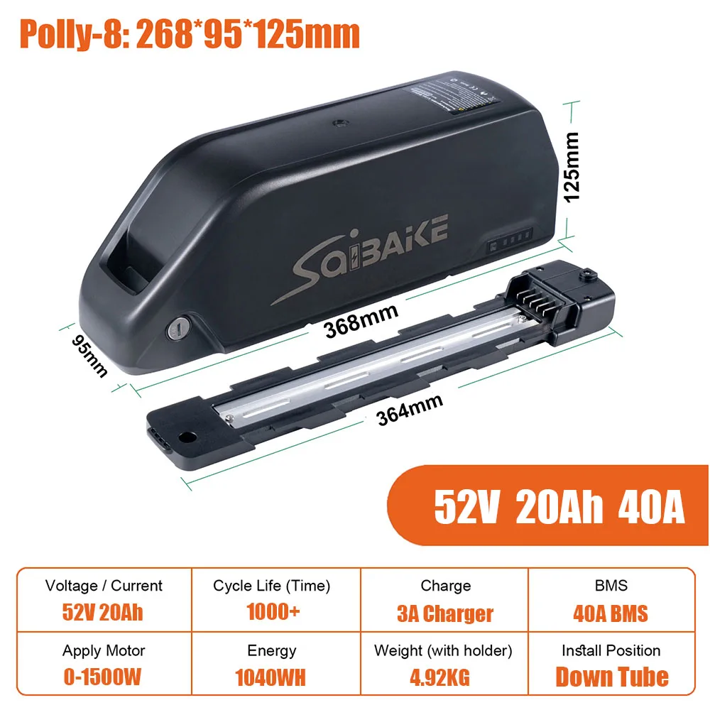 Original Ebike Batterie 52V 48V Dreieck Lithium Batterie Hard Case Pack Für 350W 500W 750W 1000W 1500W 2000W 3000W – Detail 9
