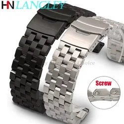 Watch Band Premium Solid Stainless Steel Watch Bracelet Straps Men Wristband 18mm 20mm 22mm 24mm 26mm for Seiko for Citizen Belt