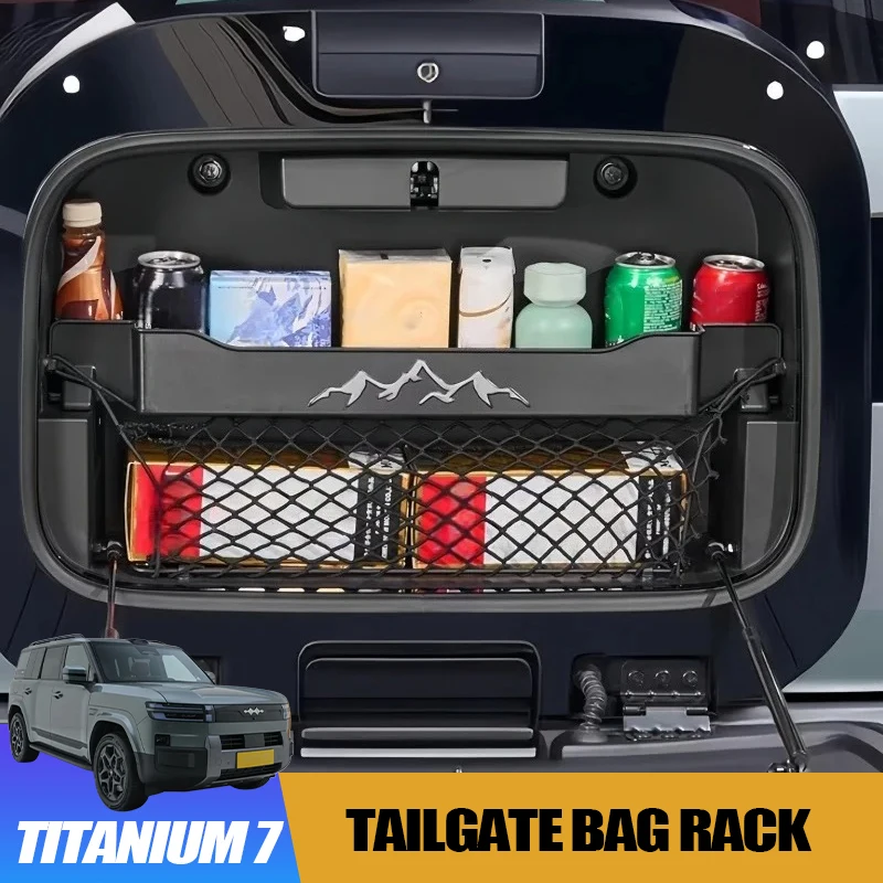 

Tailgate Spare Tire Storage Rack for BYD Leopard 7 Titanium 7 Trunk Basket Exterior Expansion Shelf Modification Accessory
