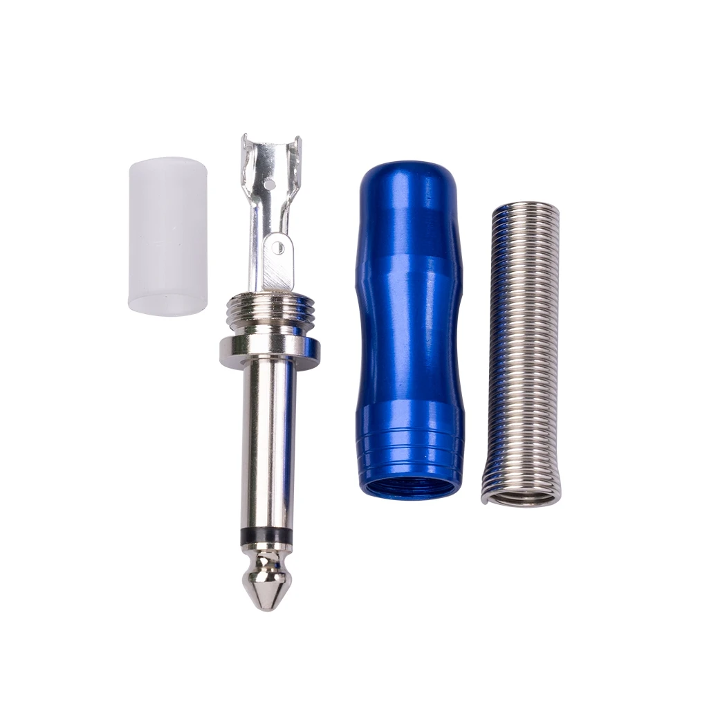 5PC Jack 6.35 Microphone Plug 6.35mm Mono Male Plug Connector Audio Speaker Electric Guitar Welding